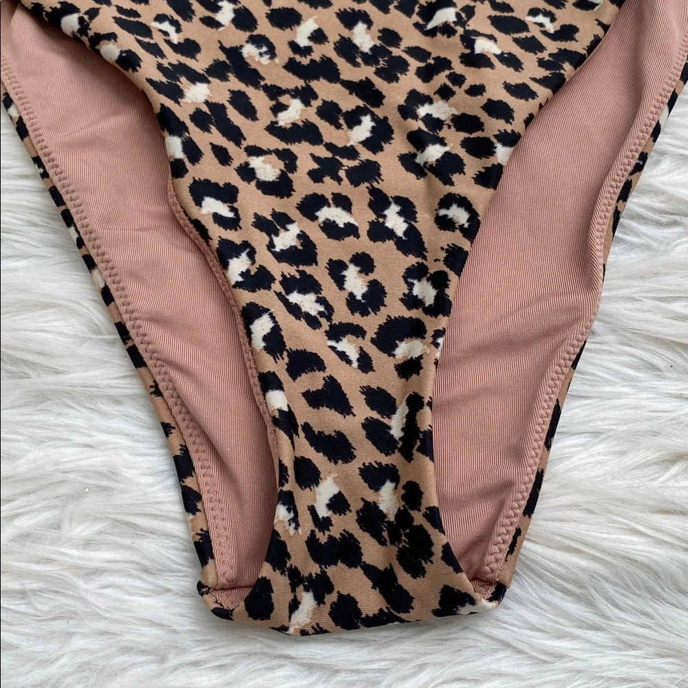 Aerie | High Cut Cheeky Leopard Print Bikini Bottoms